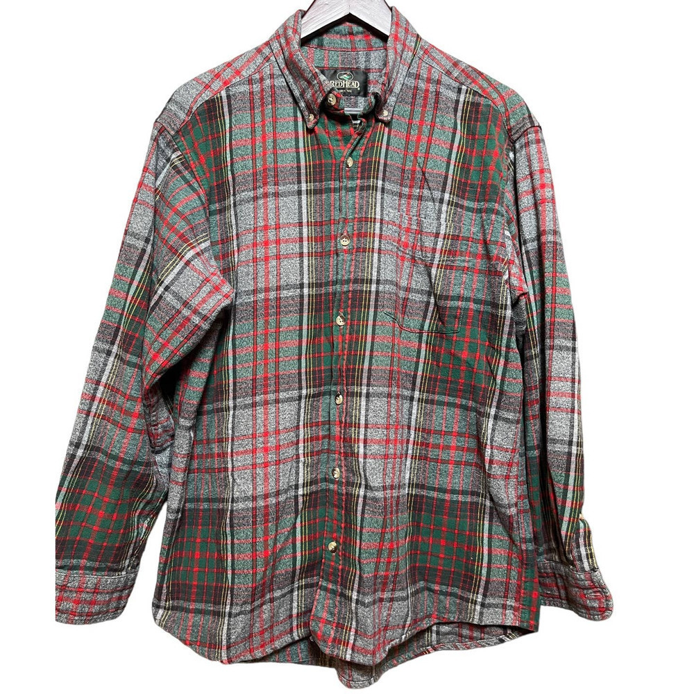 Men’s RedHead Long Sleeve Flannel Button Down Shirt